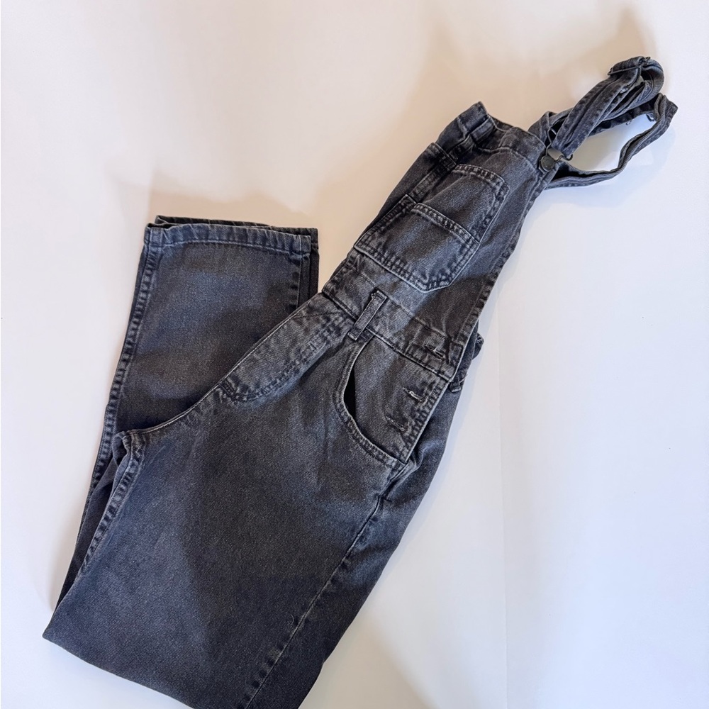 Free People Black Denim Overalls - Ziggy